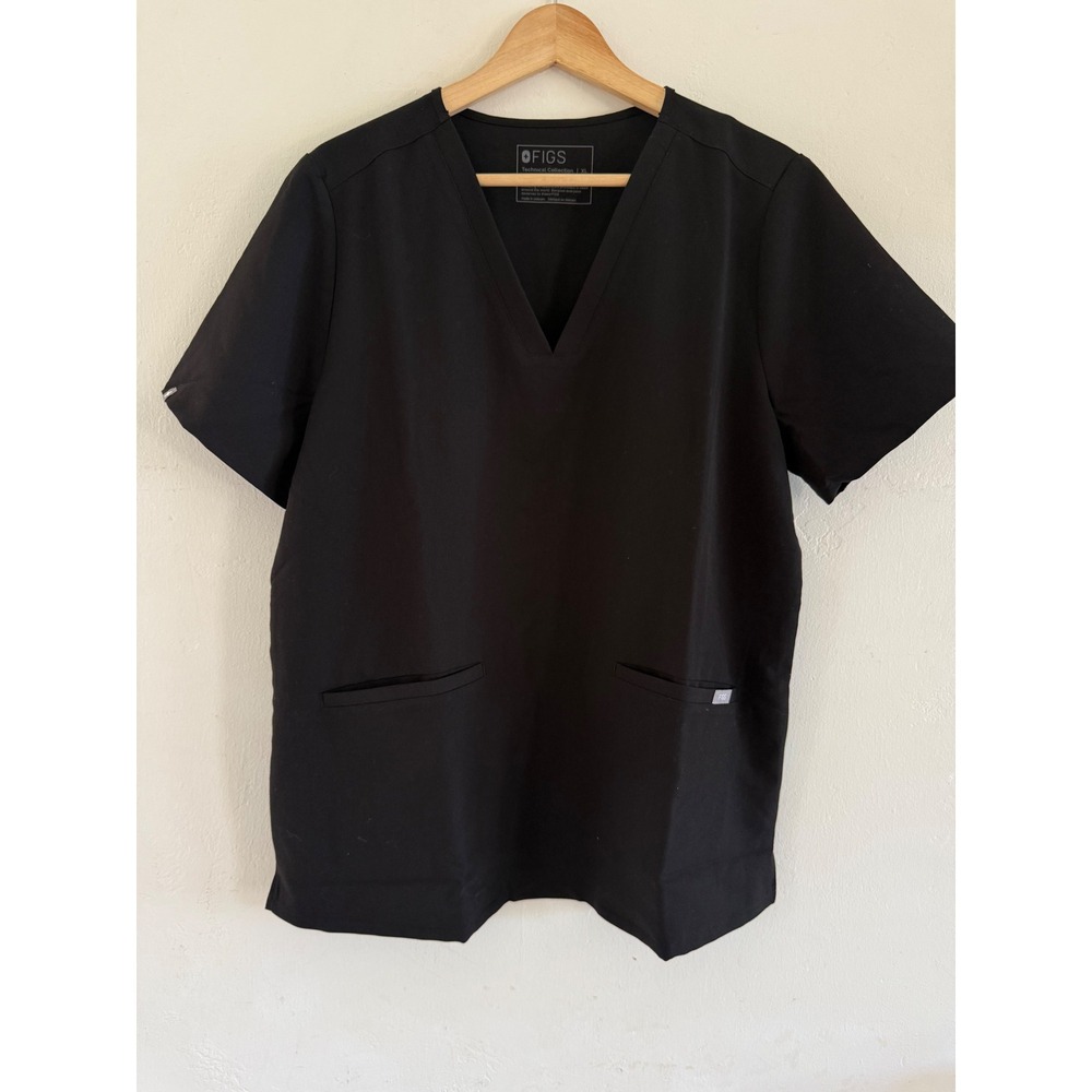 Figs Scrubs Black New Casma Top XL Preowned Zamora Pants Size Large - Picture 5 of 10
